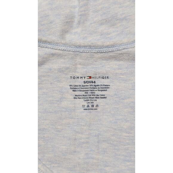 Tommy Hilfiger Tank Top Sleeveless Light Blue 3 Button Fitted Small - Picture 3 of 3